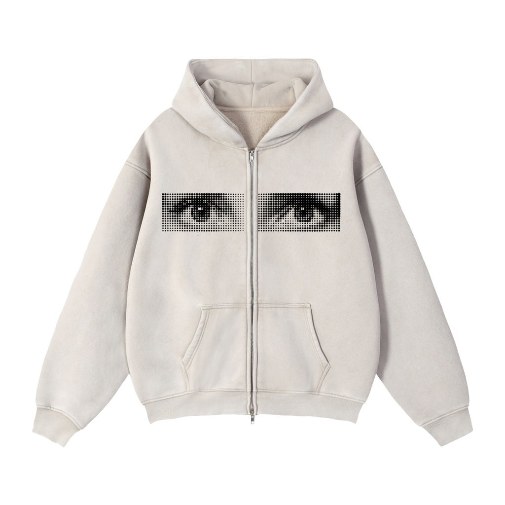 Witness - Zip-Through Boxy Fleece Hoodie