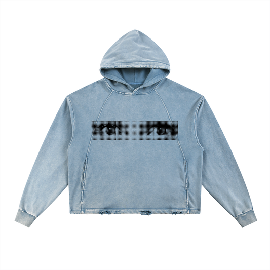 Witness - Vintage Washed Frayed-Hem Hoodie