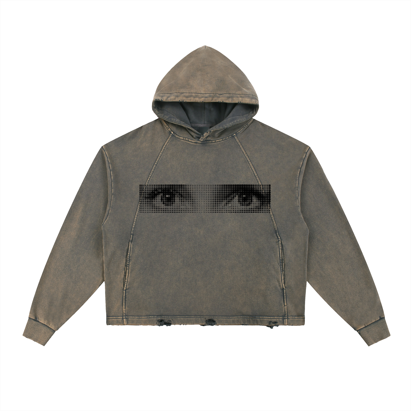 Witness - Vintage Washed Frayed-Hem Hoodie