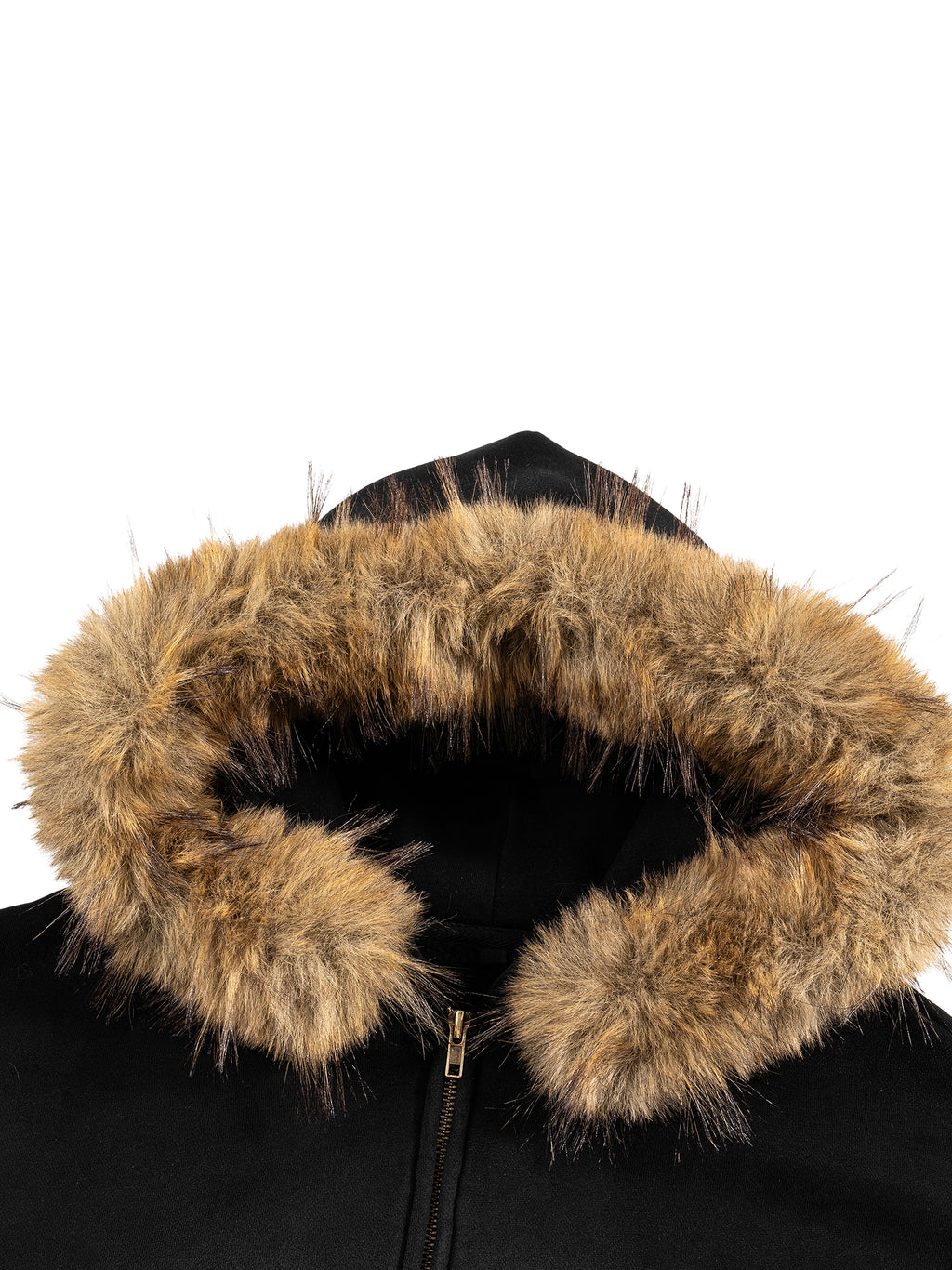 Union Jack - Sun Fade Boxy Detachable Fur Hoodie